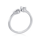 Серебряное кольцо Сердце с фианитом (SZDR10324-R/12/1)