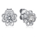 Серебряные серьги-пуссеты с фианитами (SE00273-E/12/1)