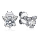 Серебряные серьги-пуссеты с фианитами (SE01424-E/12/1)