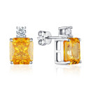 Серебряные пусеты с фианитами  DY110061-S-W-HB-E/12/2954