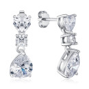 Серебряные пусеты с фианитами DY110163-S-W-WH-E/12/1