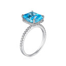 Серебряное кольцо с фианитами DY120099-S-W-BU-R/12/1511