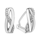 Серебряные серьги с фианитами (E38444-W)