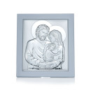 Серебряная икона Святое семейство (EP714-412XB-WH/S)