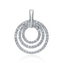 Серебряная подвеска с фианитами (F-125-P/12/1)