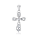 Серебряный крестик с фианитами (G00045-P/12/1)