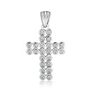 Серебряный крестик с фианитами G00049-P/12/1