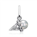 Серебряная подвеска Мороженное с жемчугом и фианитом (GN14564A-P/12/2011)