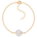 Серебряный браслет с перламутром и фианитами HJB-1735-GOLD-B/20/1090