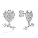 Серебряные серьги с фианитами JB03374-E/12/1