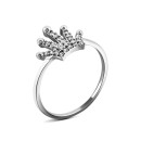 Серебряное кольцо Корона с фианитами (K-167)