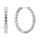 Серебряные серьги-конго с фианитами (KE23693)