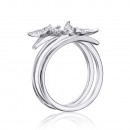 Серебряное кольцо «Бабочки» с фианитами (ml13222a-R/12/1)