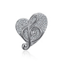 Серебряная подвеска Скрипичный ключ с фианитами (MP14408A-P/12/1)
