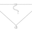 Серебряное колье Сердце с перламтуром (N001419)