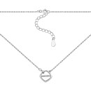 Серебряное колье с перламутром и фианитами (N001799)