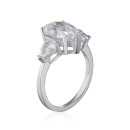 Серебряное кольцо с фианитами NE120281-S-W-WH-R/12/1