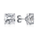 Серебряные серьги с фианитом  NE1D0006-S-W-WH-E/12/1