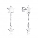 Серебряные сережки подвески «Звездочки» без вставки. Артикул OFAXD000034-E/12