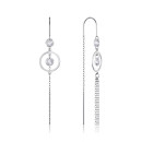 Серебряные серьги с фианитами P-4201-E/12/1