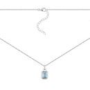 Серебряное колье с crystal (P38575)