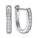 Серебряные серьги с фианитами  PB05449-E/12/1