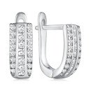 Серебряные серьги с фианитами PB05676-E/12/1