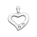 Серебряная подвеска Сердце с фианитами (PE41108)