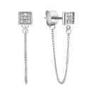 Серебряные пусеты с фианитами (EA60437)