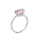 Серебряное кольцо с фианитом (к1294ржRh)