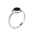 Серебряное кольцо с фианитами (714К(Ф2).Rh)