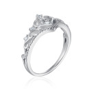 Серебряное кольцо с фианитами RI37682-R/12/1