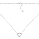 Серебряное колье Сердце с фианитами S00006-N-K/12/1