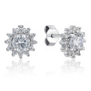 Серебряные серьги-пуссеты с фианитами (SE00237-E/12/1)