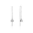 Серебряные серьги-протяжки с жемчугом (SE00341-E/12/2154)