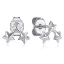 Серебряные серьги-пуссеты Звездочки (SE00656-E/12)