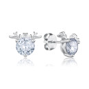 Серебряные пуcсеты с фианитами SE00801-1-E/12/1