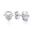 Серебряные пусеты с фианитами  SE00801-E/12/1