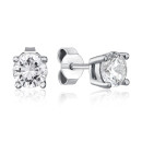 Серебряные серьги-пуссеты с фианитом (SE01412-E/12/1)