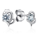 Серебряные серьги-пуссеты с фианитами (SE01493-E/12/1)