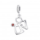 Серебряная бусина шарм Ангел (567П (Ф4).Rh)