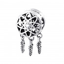 Серебряная бусина шарм Ловец снов (84737б*)