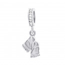 Серебряная бусина шарм Ножки с фианитами (596П.Rh)