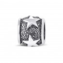 Серебряная бусина шарм Звездочки (2A01039)