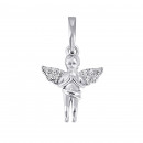 Серебряная подвеска Ангел с фианитами (89043б)