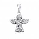 Серебряная подвеска Ангел с фианитами (ЛК-0182р)