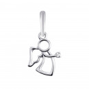 Серебряная подвеска Ангел с фианитом (84703б)