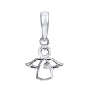 Серебряная подвеска Ангел с фианитом (89002б)