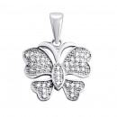 Серебряная подвеска Бабочка с фианитами (TP054105)