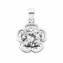 Серебряная подвеска Цветок с фианитом (1PE44869)